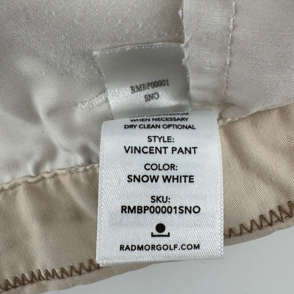 Radmor Vincent Pant Mens 34 Quiet Luxury Golf Chino Stretch Slim Straight Beige - Picture 6 of 10